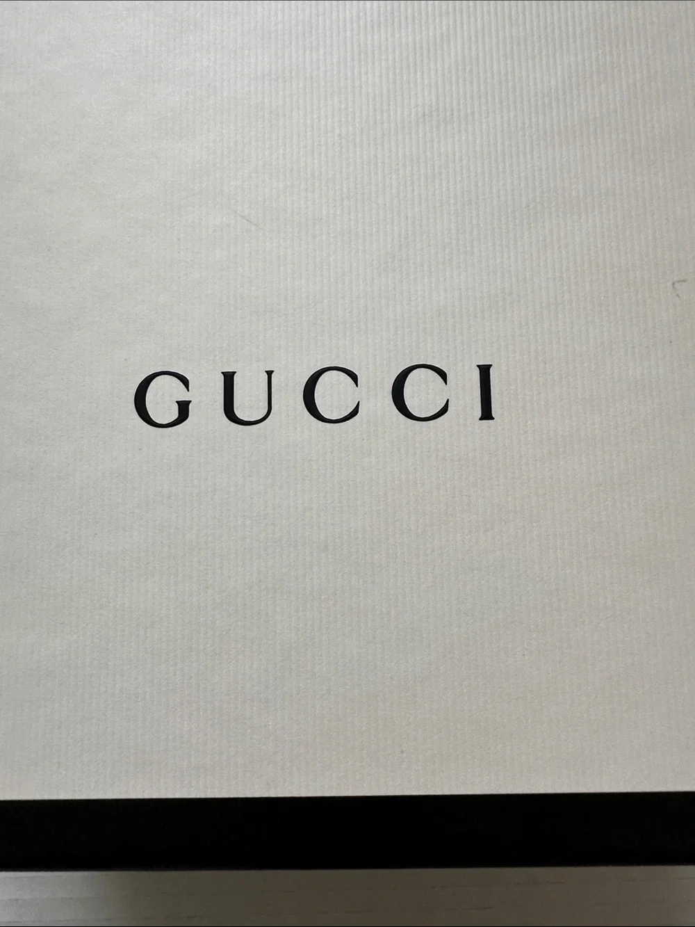 Authentic Empty Gucci  Shoe Storage Box & Two Cream  Drawstring Dust Bags
